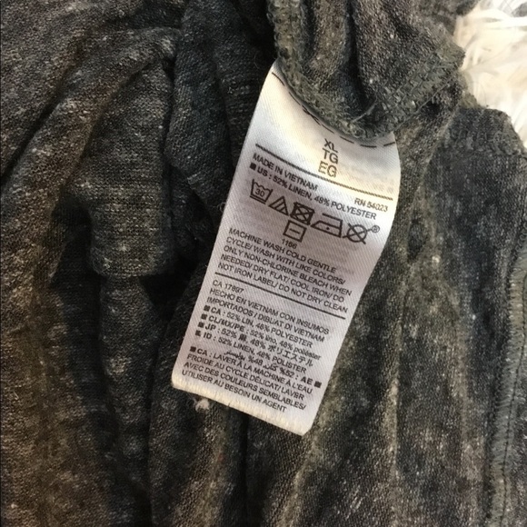 OLD Navy boyfriend gray/black/white marled long sleeve tee XL - Picture 7 of 10